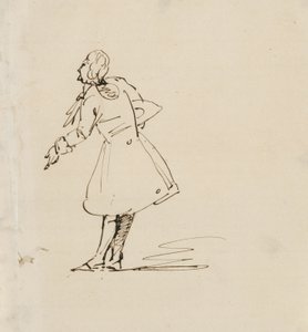 Schets van een buigende man, 1840-42 door Samuel Finley Breese Morse